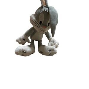 Looney Tunes Bugs Bunny Plush Gray White Stuffed Animal 2021 Kohl's 22”